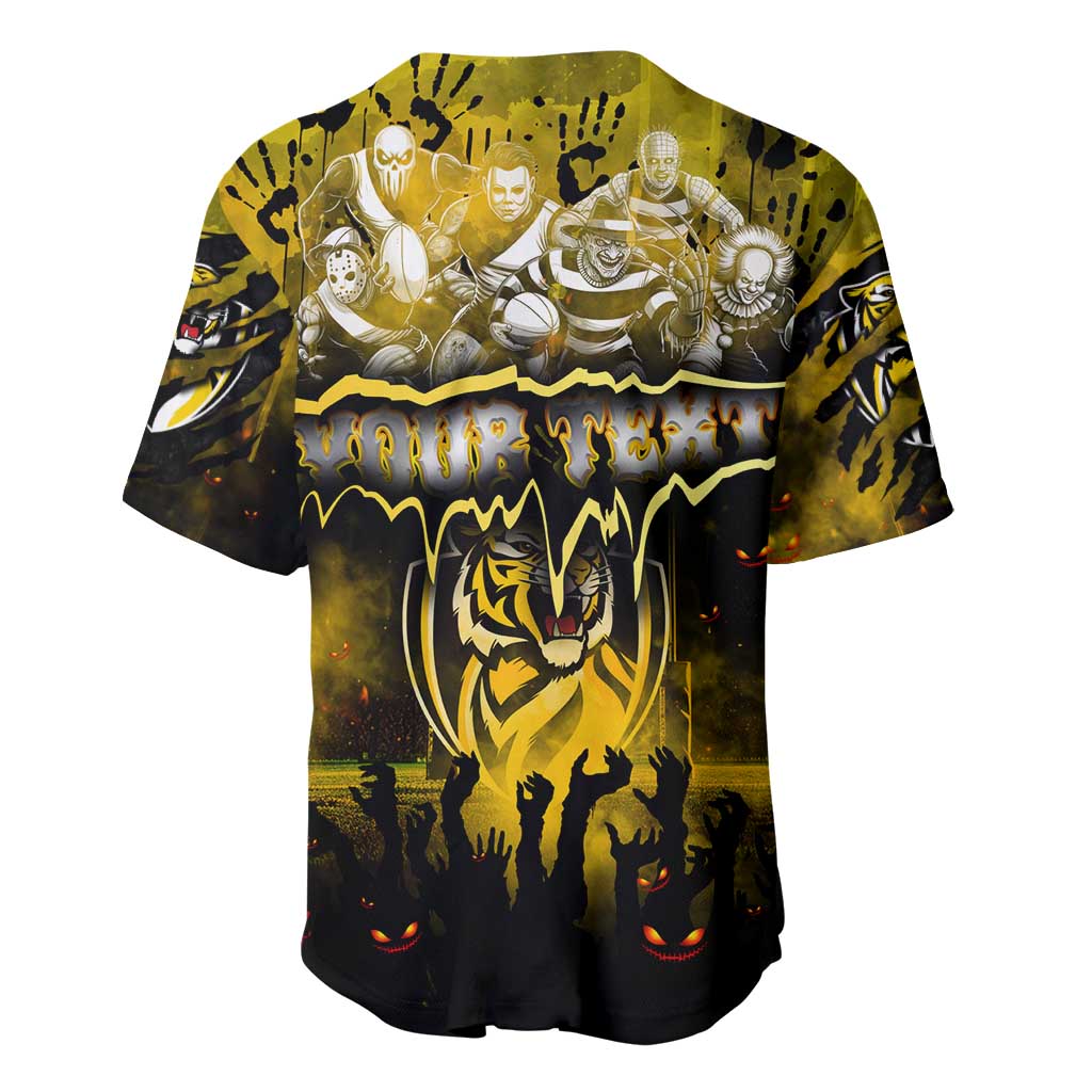 Step Into Horror Domain Tiger Football Baseball Jersey Halloween Horror Movie Characters - Aussie Hoodie