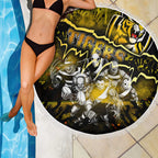 Step Into Horror Domain Tiger Football Beach Blanket Halloween Horror Movie Characters - Aussie Hoodie