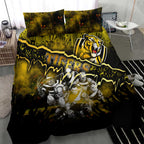 Step Into Horror Domain Tiger Football Bedding Set Halloween Horror Movie Characters - Aussie Hoodie