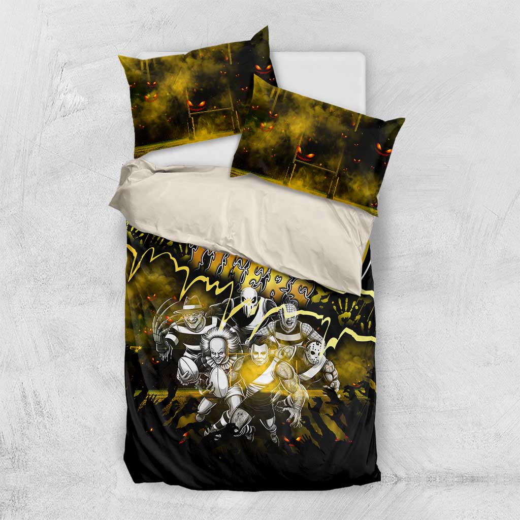 Step Into Horror Domain Tiger Football Bedding Set Halloween Horror Movie Characters - Aussie Hoodie