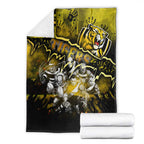 Step Into Horror Domain Tiger Football Blanket Halloween Horror Movie Characters - Aussie Hoodie