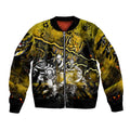 Step Into Horror Domain Tiger Football Bomber Jacket Halloween Horror Movie Characters - Aussie Hoodie