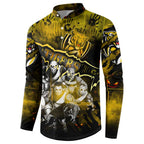 Step Into Horror Domain Tiger Football Button Sweatshirt Halloween Horror Movie Characters - Aussie Hoodie