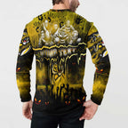 Step Into Horror Domain Tiger Football Button Sweatshirt Halloween Horror Movie Characters - Aussie Hoodie