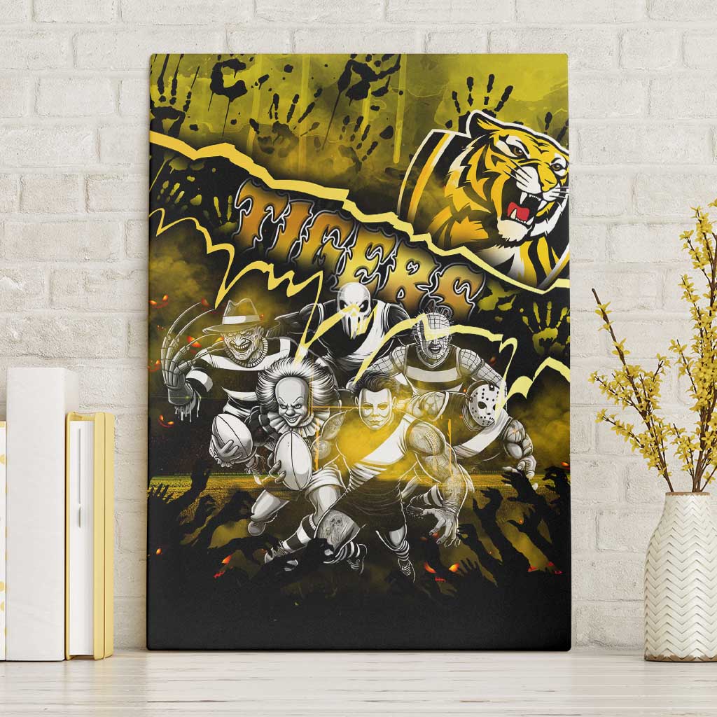 Step Into Horror Domain Tiger Football Canvas Wall Art Halloween Horror Movie Characters - Aussie Hoodie