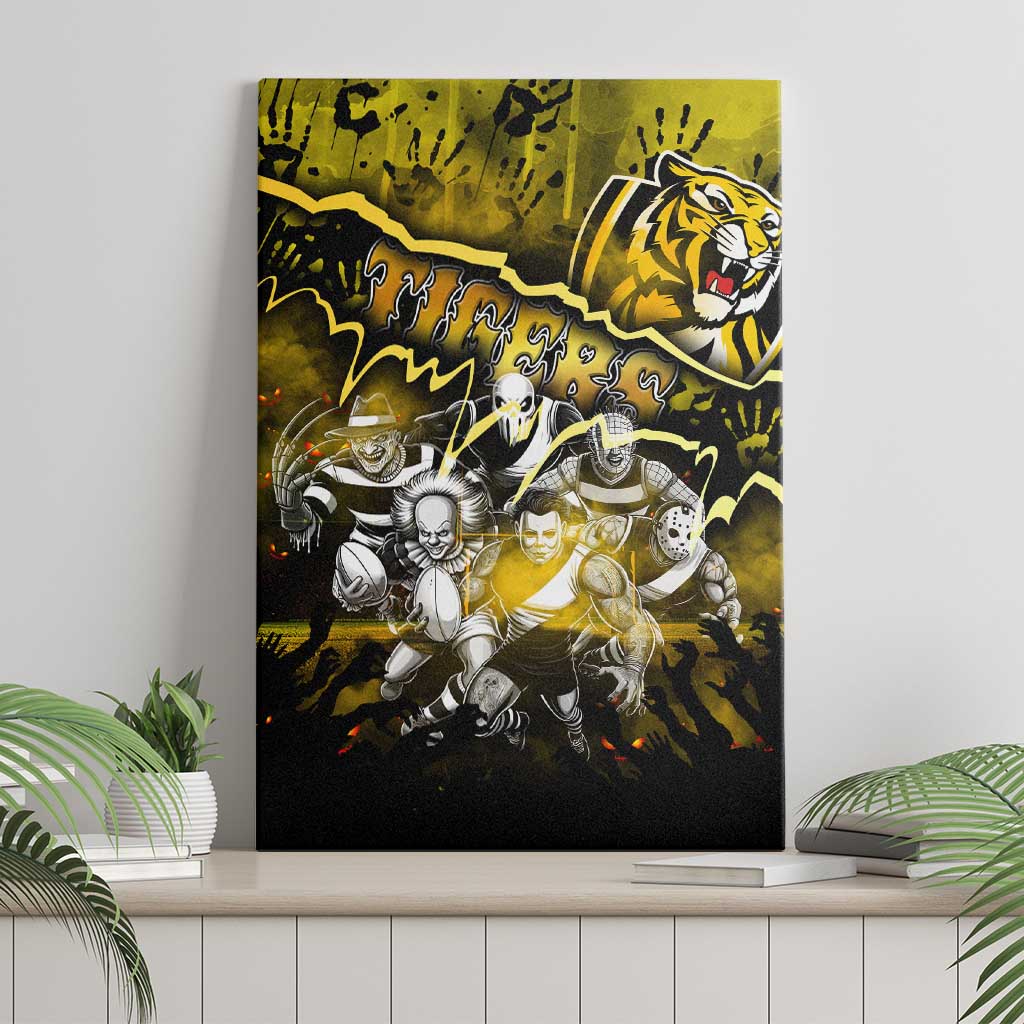 Step Into Horror Domain Tiger Football Canvas Wall Art Halloween Horror Movie Characters - Aussie Hoodie