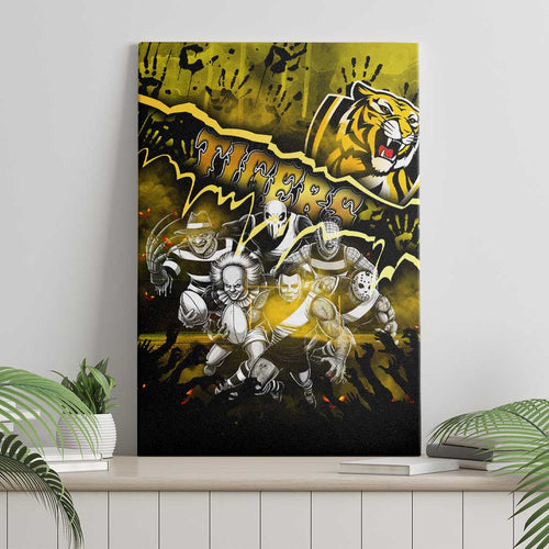Step Into Horror Domain Tiger Football Canvas Wall Art Halloween Horror Movie Characters - Aussie Hoodie