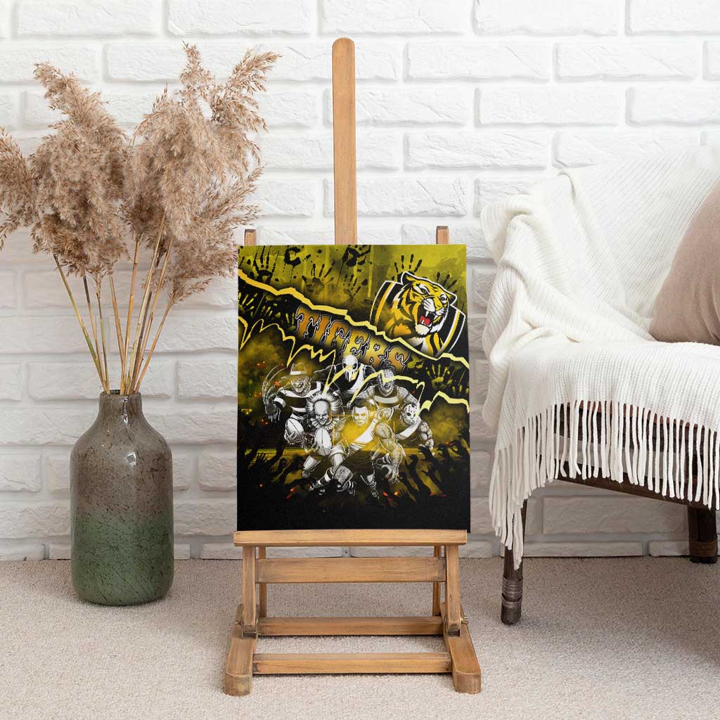 Step Into Horror Domain Tiger Football Canvas Wall Art Halloween Horror Movie Characters - Aussie Hoodie