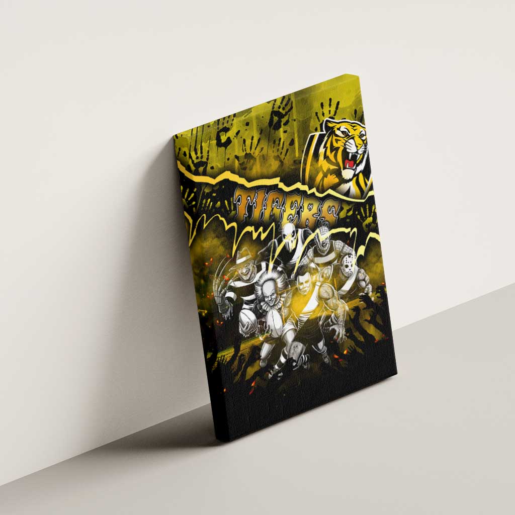 Step Into Horror Domain Tiger Football Canvas Wall Art Halloween Horror Movie Characters - Aussie Hoodie