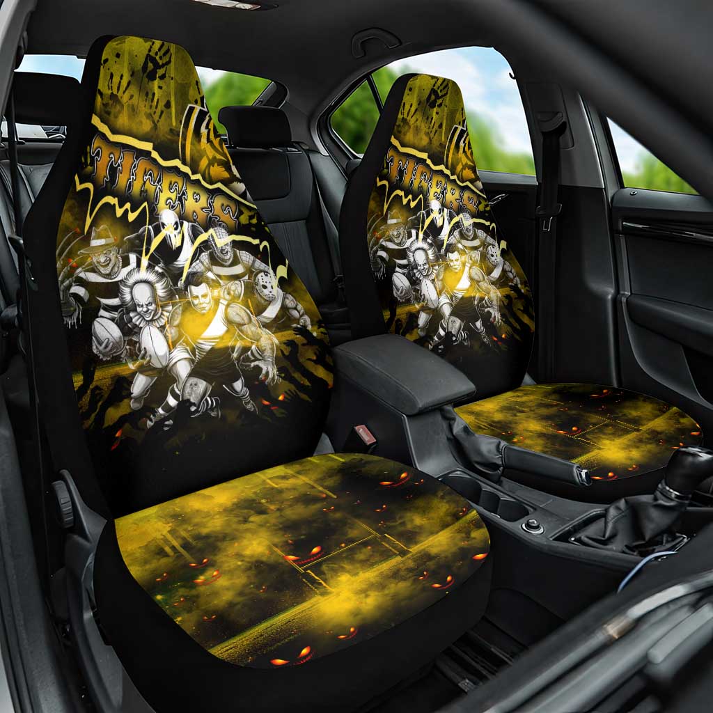Step Into Horror Domain Tiger Football Car Seat Cover Halloween Horror Movie Characters - Aussie Hoodie
