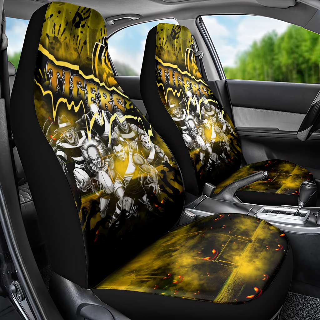 Step Into Horror Domain Tiger Football Car Seat Cover Halloween Horror Movie Characters - Aussie Hoodie