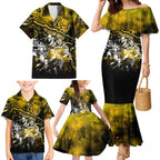 Step Into Horror Domain Tiger Football Family Matching Mermaid Dress and Hawaiian Shirt Halloween Horror Movie Characters - Aussie Hoodie