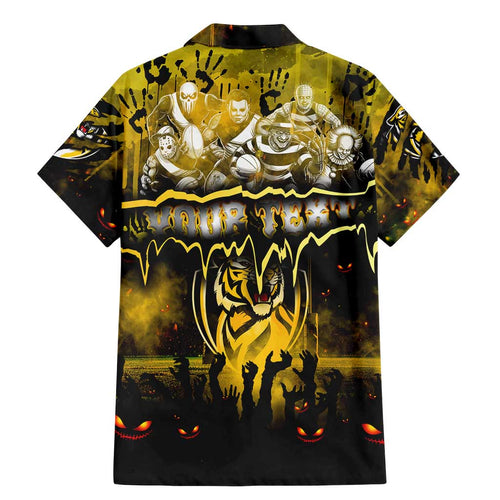 Step Into Horror Domain Tiger Football Family Matching Mermaid Dress and Hawaiian Shirt Halloween Horror Movie Characters - Aussie Hoodie