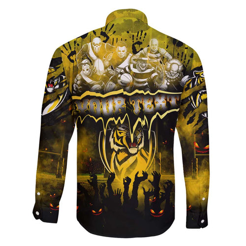 Step Into Horror Domain Tiger Football Family Matching Mermaid Dress and Hawaiian Shirt Halloween Horror Movie Characters - Aussie Hoodie