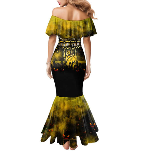 Step Into Horror Domain Tiger Football Family Matching Mermaid Dress and Hawaiian Shirt Halloween Horror Movie Characters - Aussie Hoodie