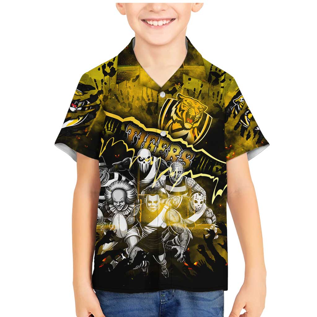 Step Into Horror Domain Tiger Football Family Matching Mermaid Dress and Hawaiian Shirt Halloween Horror Movie Characters - Aussie Hoodie