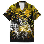 Step Into Horror Domain Tiger Football Family Matching Off Shoulder Maxi Dress and Hawaiian Shirt Halloween Horror Movie Characters - Aussie Hoodie