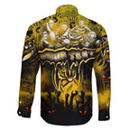 Step Into Horror Domain Tiger Football Family Matching Off Shoulder Maxi Dress and Hawaiian Shirt Halloween Horror Movie Characters - Aussie Hoodie