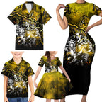 Step Into Horror Domain Tiger Football Family Matching Short Sleeve Bodycon Dress and Hawaiian Shirt Halloween Horror Movie Characters - Aussie Hoodie