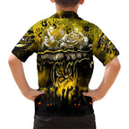 Step Into Horror Domain Tiger Football Family Matching Short Sleeve Bodycon Dress and Hawaiian Shirt Halloween Horror Movie Characters - Aussie Hoodie