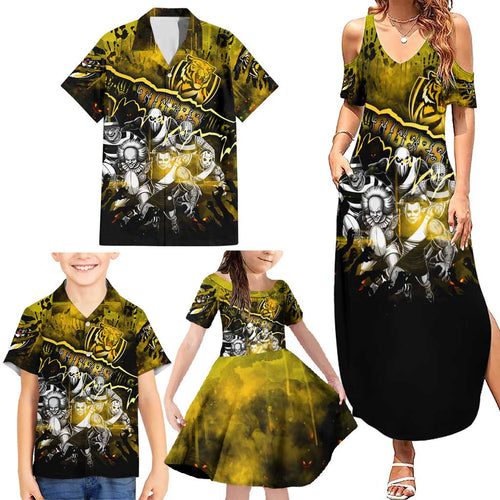 Step Into Horror Domain Tiger Football Family Matching Summer Maxi Dress and Hawaiian Shirt Halloween Horror Movie Characters - Aussie Hoodie