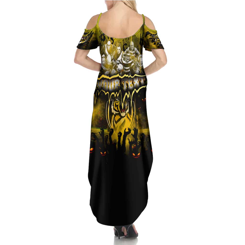 Step Into Horror Domain Tiger Football Family Matching Summer Maxi Dress and Hawaiian Shirt Halloween Horror Movie Characters - Aussie Hoodie