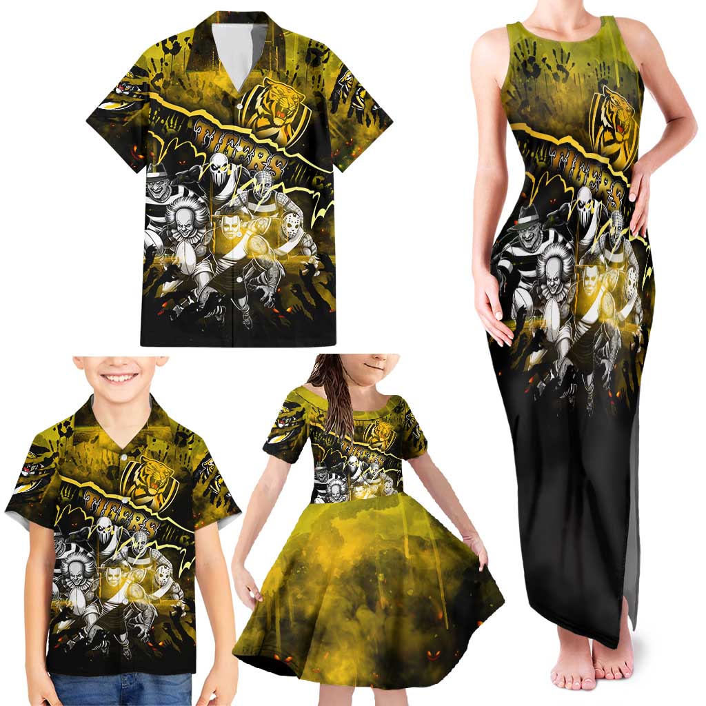 Step Into Horror Domain Tiger Football Family Matching Tank Maxi Dress and Hawaiian Shirt Halloween Horror Movie Characters - Aussie Hoodie