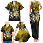 Step Into Horror Domain Tiger Football Family Matching Tank Maxi Dress and Hawaiian Shirt Halloween Horror Movie Characters - Aussie Hoodie