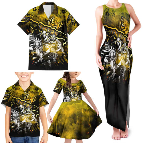 Step Into Horror Domain Tiger Football Family Matching Tank Maxi Dress and Hawaiian Shirt Halloween Horror Movie Characters - Aussie Hoodie