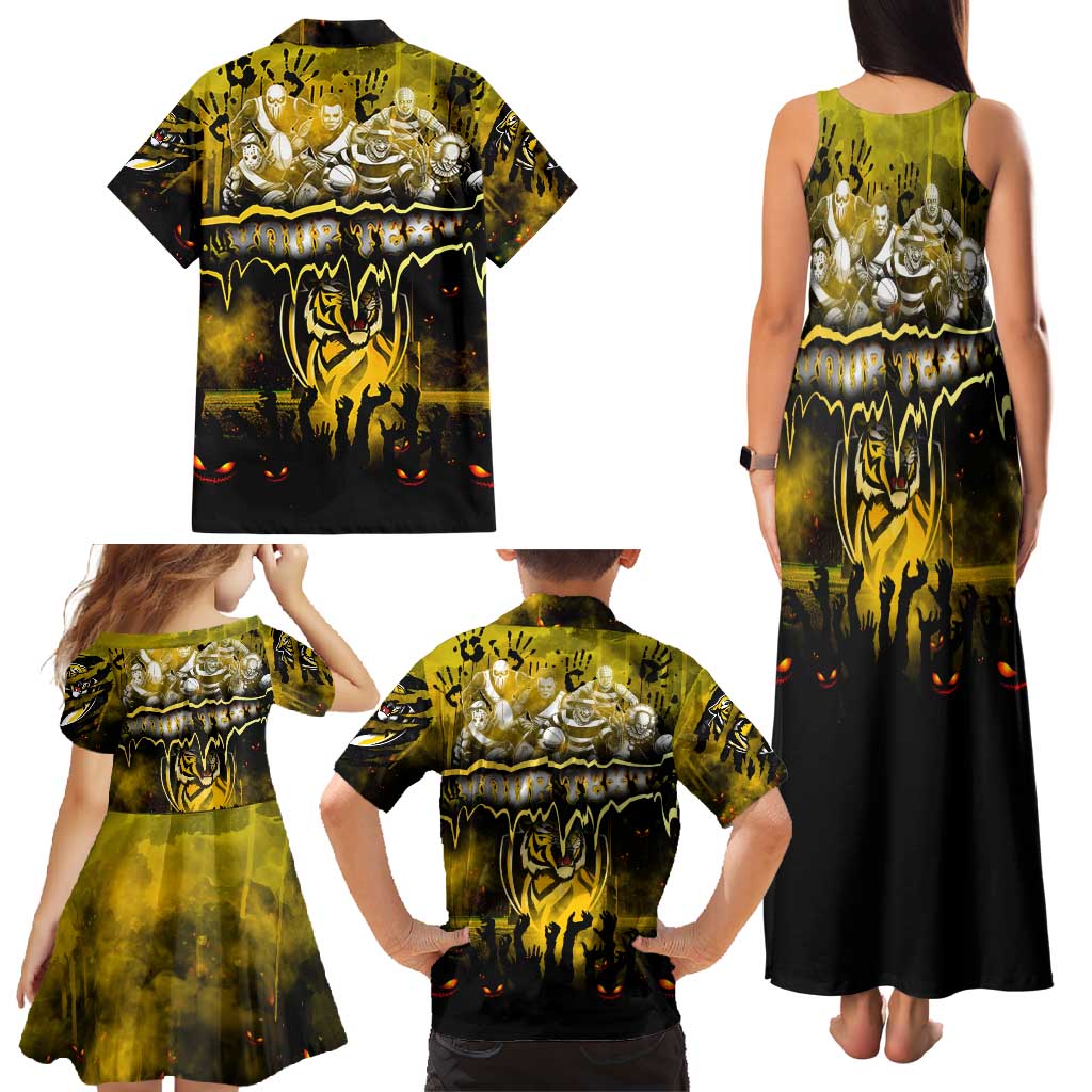Step Into Horror Domain Tiger Football Family Matching Tank Maxi Dress and Hawaiian Shirt Halloween Horror Movie Characters - Aussie Hoodie