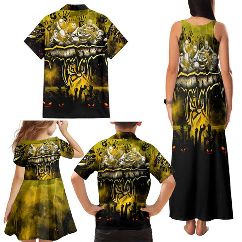 Step Into Horror Domain Tiger Football Family Matching Tank Maxi Dress and Hawaiian Shirt Halloween Horror Movie Characters - Aussie Hoodie