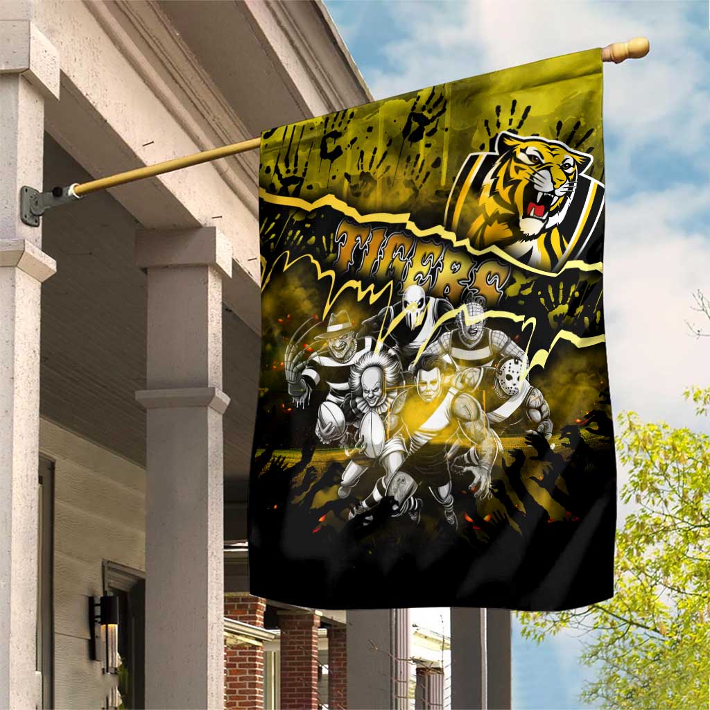 Step Into Horror Domain Tiger Football Garden Flag Halloween Horror Movie Characters - Aussie Hoodie