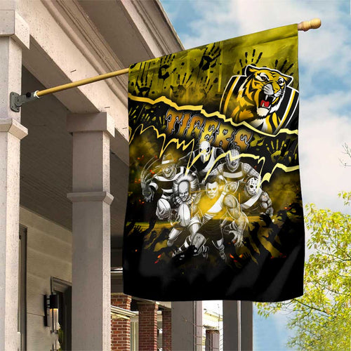 Step Into Horror Domain Tiger Football Garden Flag Halloween Horror Movie Characters - Aussie Hoodie
