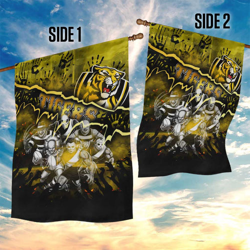 Step Into Horror Domain Tiger Football Garden Flag Halloween Horror Movie Characters - Aussie Hoodie