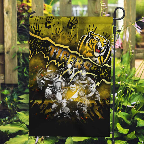 Step Into Horror Domain Tiger Football Garden Flag Halloween Horror Movie Characters - Aussie Hoodie