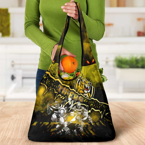 Step Into Horror Domain Tiger Football Grocery Bag Halloween Horror Movie Characters - Aussie Hoodie