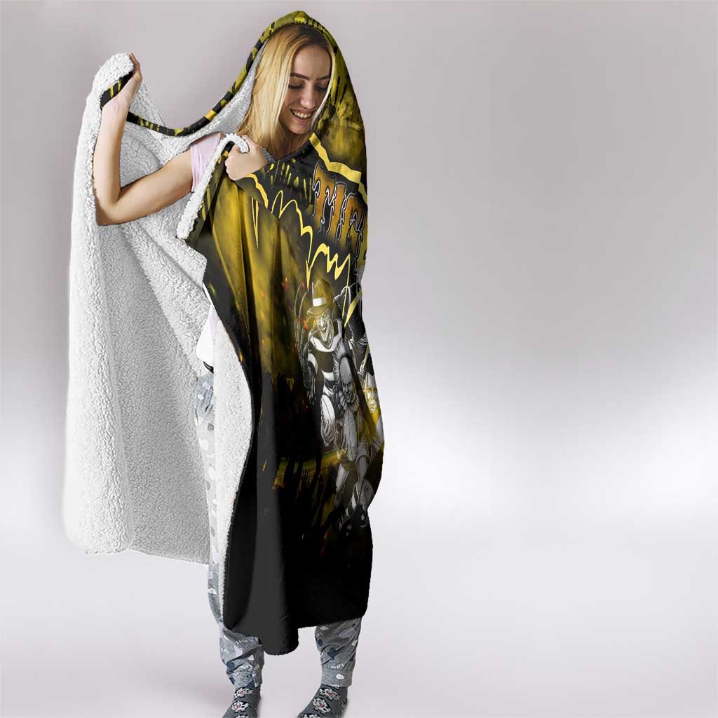 Step Into Horror Domain Tiger Football Hooded Blanket Halloween Horror Movie Characters - Aussie Hoodie