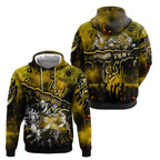 Step Into Horror Domain Tiger Football Hoodie Halloween Horror Movie Characters - Aussie Hoodie