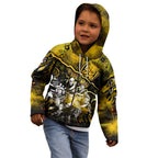 Step Into Horror Domain Tiger Football Kid Hoodie Halloween Horror Movie Characters - Aussie Hoodie