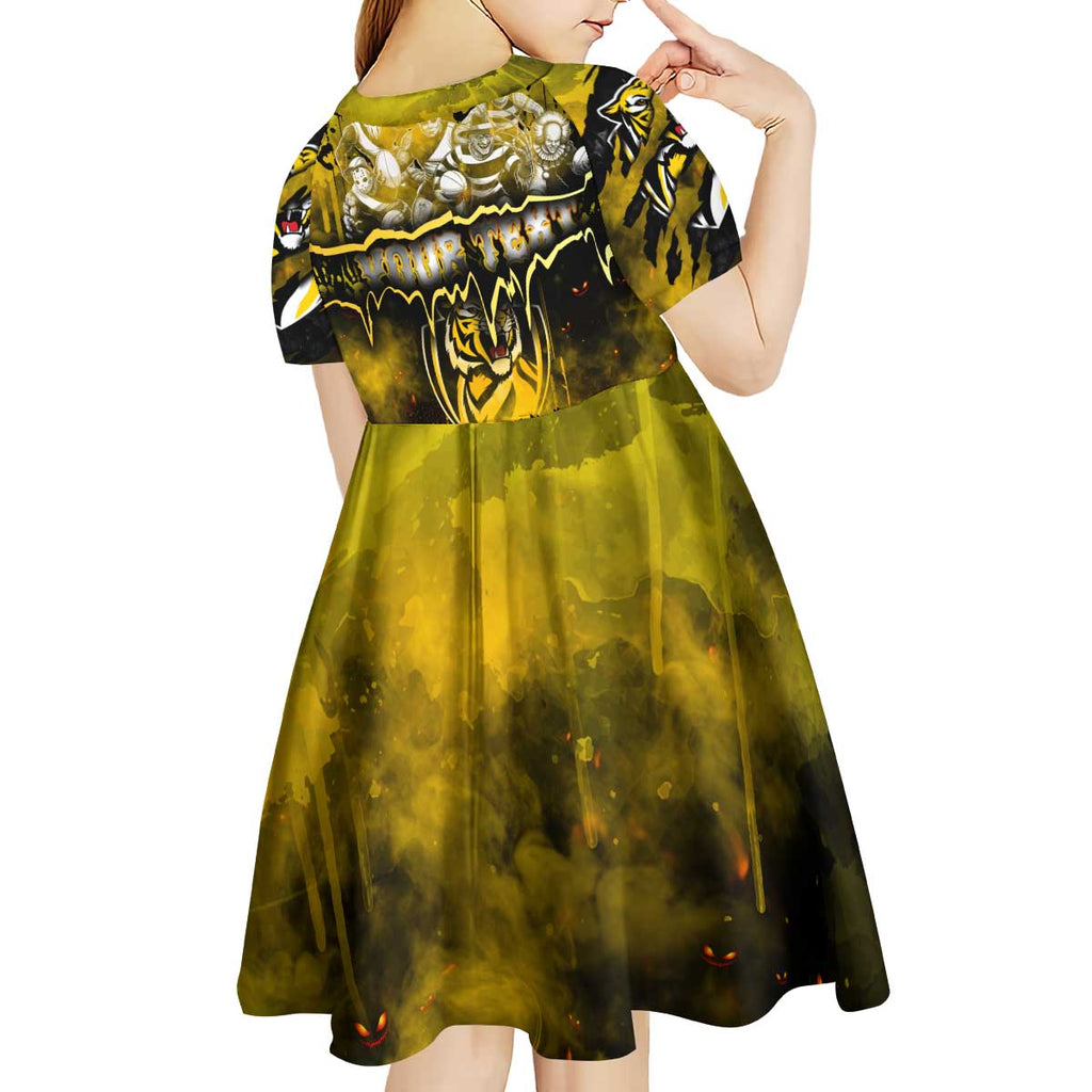 Step Into Horror Domain Tiger Football Kid Short Sleeve Dress Halloween Horror Movie Characters - Aussie Hoodie