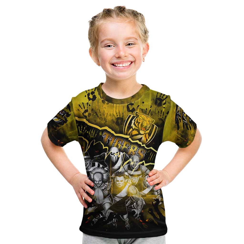 Step Into Horror Domain Tiger Football Kid T Shirt Halloween Horror Movie Characters - Aussie Hoodie