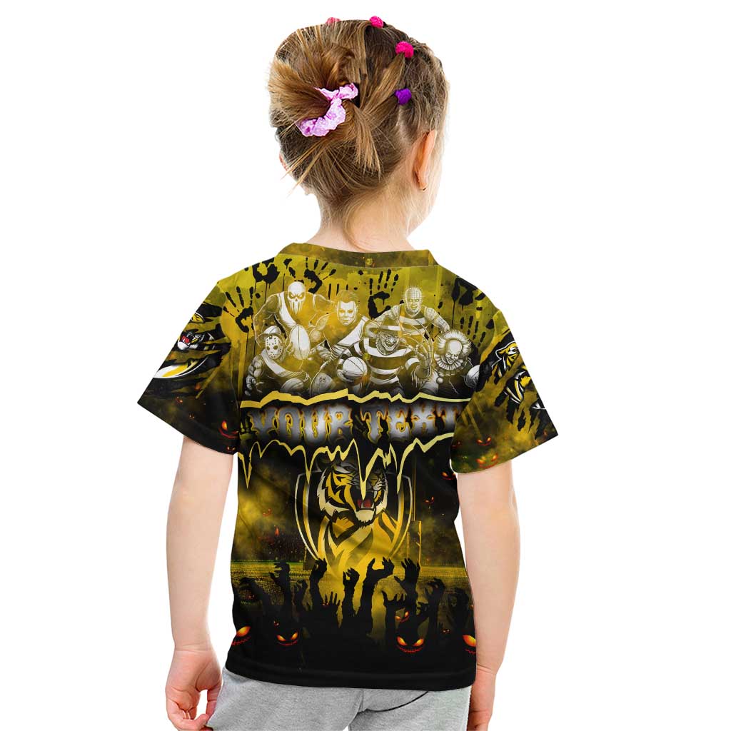 Step Into Horror Domain Tiger Football Kid T Shirt Halloween Horror Movie Characters - Aussie Hoodie