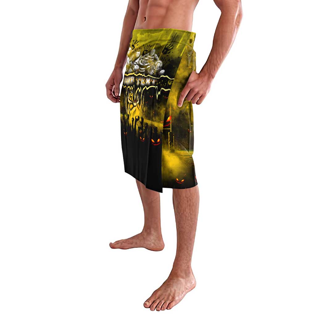 Step Into Horror Domain Tiger Football Lavalava Halloween Horror Movie Characters - Aussie Hoodie