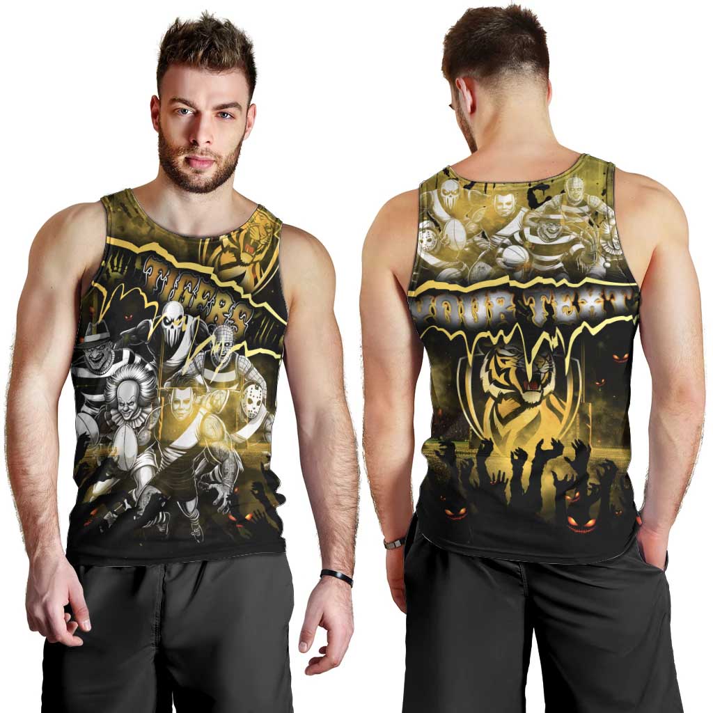 Step Into Horror Domain Tiger Football Men Tank Top Halloween Horror Movie Characters - Aussie Hoodie