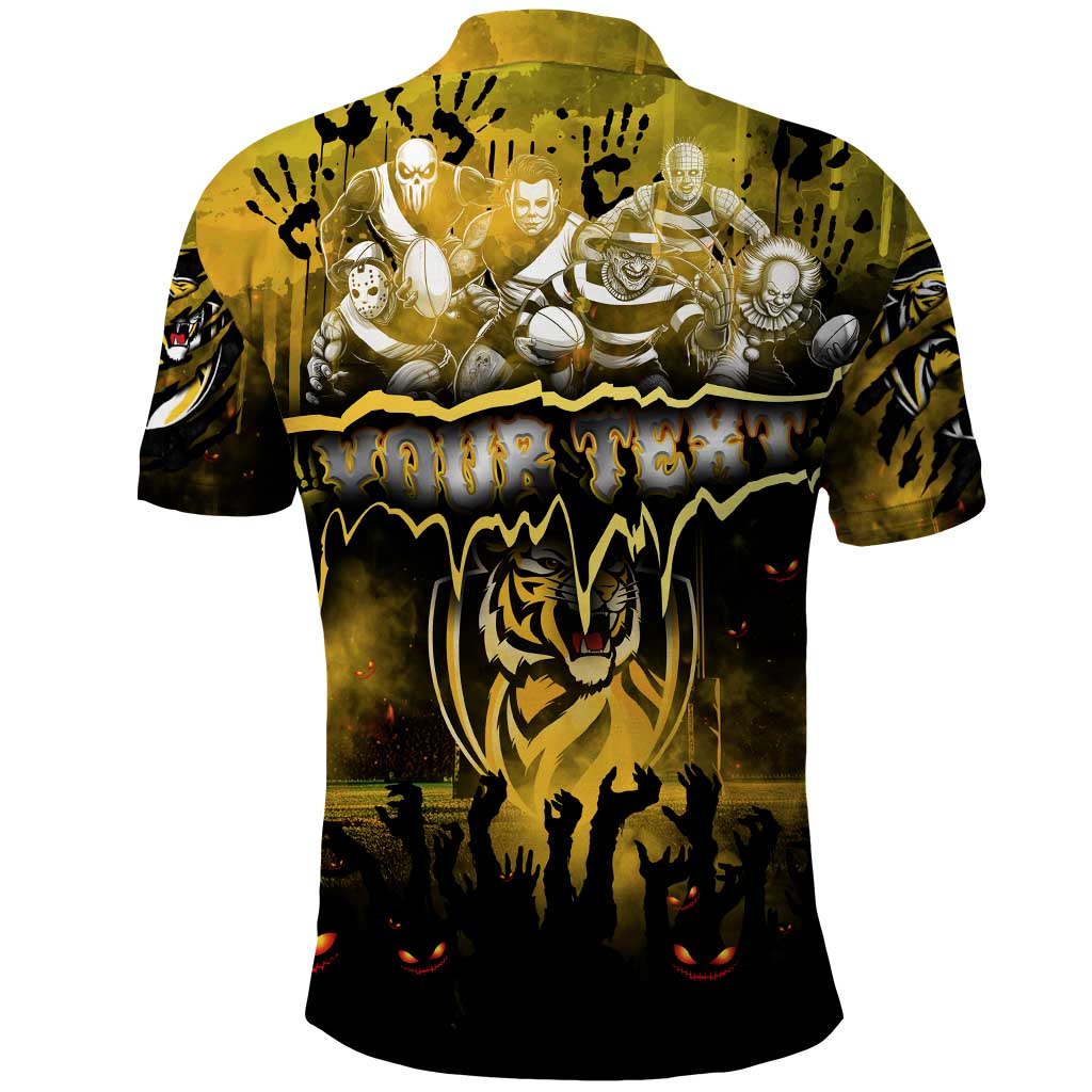Step Into Horror Domain Tiger Football Polo Shirt Halloween Horror Movie Characters - Aussie Hoodie