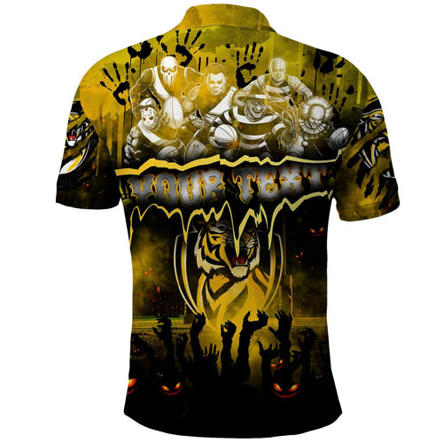 Step Into Horror Domain Tiger Football Polo Shirt Halloween Horror Movie Characters - Aussie Hoodie