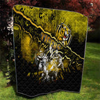 Step Into Horror Domain Tiger Football Quilt Halloween Horror Movie Characters - Aussie Hoodie