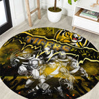 Step Into Horror Domain Tiger Football Round Carpet Halloween Horror Movie Characters - Aussie Hoodie