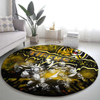 Step Into Horror Domain Tiger Football Round Carpet Halloween Horror Movie Characters - Aussie Hoodie