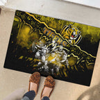 Step Into Horror Domain Tiger Football Rubber Doormat Halloween Horror Movie Characters - Aussie Hoodie
